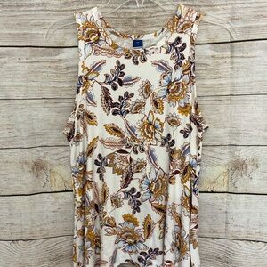 Old Navy Luxe Cream Floral sleeveless top
